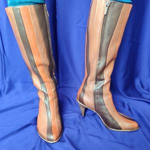Tsubo Kampot, women's leather size 8.5 / 38.5, multi-color brown boots